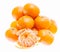 Peeled Tasty Sweet Tangerine Orange Mandarin Fruit Isolated