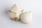 Peeled young Coconut fruits isolated