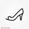 Peep-toe icon. High heels illustration. Shoes illustration. Shoes icon. Vector illustration