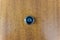 Peephole Wooden Door Metal Rim Circular Security Texture