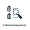 Peer Benchmarking icon. Simple element from business management collection. Creative Peer Benchmarking icon for web