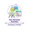 Peer reviewed activities concept icon