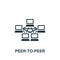 Peer-To-Peer icon. Monochrome simple Fintech Industry icon for templates, web design and infographics