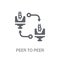 Peer to peer icon. Trendy Peer to peer logo concept on white background from Cryptocurrency economy and finance collection