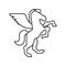 Pegasus heraldic symbol. Sign Animal for coat of arms. Royal Horse Vector illustration