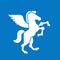 Pegasus heraldic symbol. Sign Animal for coat of arms. Royal Horse Vector illustration