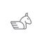 Pegasus icon. Element of myphology icon. Thin line icon for website design and development, app development. Premium icon