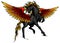 Pegasus. An illustration of the mythological horse Pegasus rearing up on its hind legs. vector