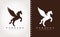 Pegasus logo vector animal design