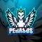 Pegasus mascot esport logo design