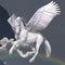 Pegasus very white, 3D Illustration