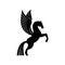 Pegasus with wings isolated mythical animal