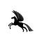 Pegasus with wings isolated mythical animal