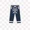 Pegged Pants vector icon isolated on transparent background, Peg