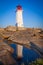 Peggy`s Cove lighthouse at sunrise