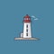 Peggys Cove lighthouse vector illustration