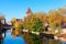 Pegnitz River in Nuremberg Old Town