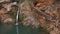 Pego do Inferno waterfall with river streaming in Tavira Algarve, in Portugal