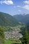 Pejo valley, aerial view