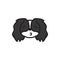 Pekingese, emoji, kissing, closed eyes multicolored icon. Signs and symbols icon can be used for web, logo, mobile app, UI UX