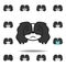 pekingese emoji painfully multicolored icon. Set of pekingese emoji illustration icons. Signs, symbols can be used for web, logo,