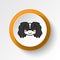 pekingese, emoji, relaxed multicolored button icon. Signs and symbols icon can be used for web, logo, mobile app, UI, UX