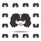 pekingese emoji relaxed multicolored icon. Set of pekingese emoji illustration icons. Signs, symbols can be used for web, logo,