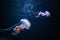 Pelagia noctiluca jellyfish underwater