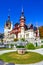 Peles Castle, Sinaia, Prahova County, Romania: Famous Neo-Renaissance castle in autumn colours