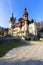 PELES CASTLE, SINAIA, ROMANIA, 03 DECEMBER 2022: Architecture of Peles Castle in Romania, Europe