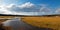 Pelican Creek at sunset in Yellowstone National Park in Wyoming