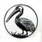 Pelican Laser Cut Metal Name Sign - Black Color - Outdoor Art