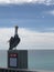 Pelican Perching on Pier at Pensacola Beach