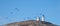 Pelicans flying over Anacapa Island Lighthouse  in the Channel Islands National Park offshore from Santa Barbara California