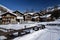 Pellaud alpine village in winter, Rhemes valley, Aosta, Italy