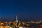 Pelli Tower at night. View from the neighborhood of Triana