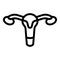 Pelvic exam icon outline vector. Woman health