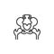 Pelvis bones line icon