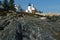 Pemaquid Lighthouse on Unique Rock Formations in Maine