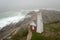 Pemaquid Point Lighthouse Bell House on Foggy Day