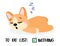 Pembroke welsh corgi in cartoon style.