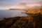 Pembrokeshire coastline at sunset