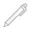 Pen ballpoint line icon.