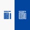 Pen, Calculator, Scale, Education Line and Glyph Solid icon Blue banner