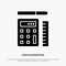 Pen, Calculator, Scale, Education Solid Black Glyph Icon