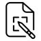 Pen draw icon outline vector. Digital design