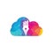 Pen finance cloud shape concept logo design icon