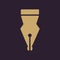 The pen icon. Fountain Pen symbol. Flat