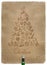 Pen line drawing christmas tree craft