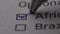 Pen mark a Checkbox labeled 'African American' on a document.